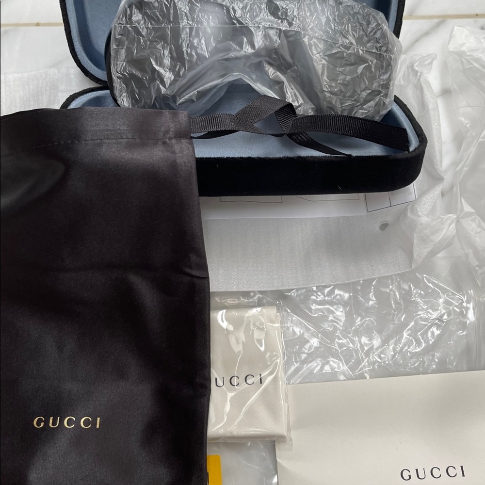 UNISEX GUCCI OVERSIZED PILOT AVIATOR SUNGLASSES - Picture 15 of 16